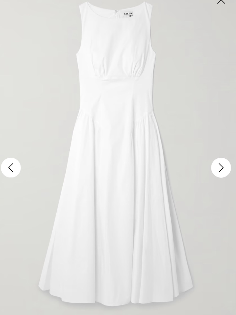 STAUD White Midi A-Line Dress - Picture 2 of 2